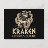 Grappig lezen van Novel Gift Print Kraken Open een Briefkaart (Voorkant)