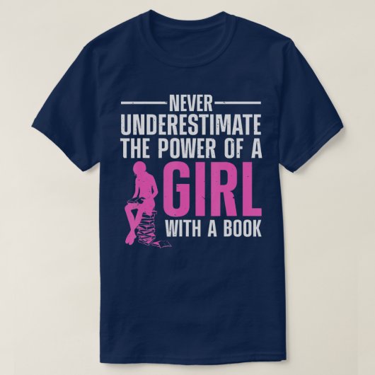 Grappig lezen van vrouwenboeken Novel Book T-shirt (Design voorkant)