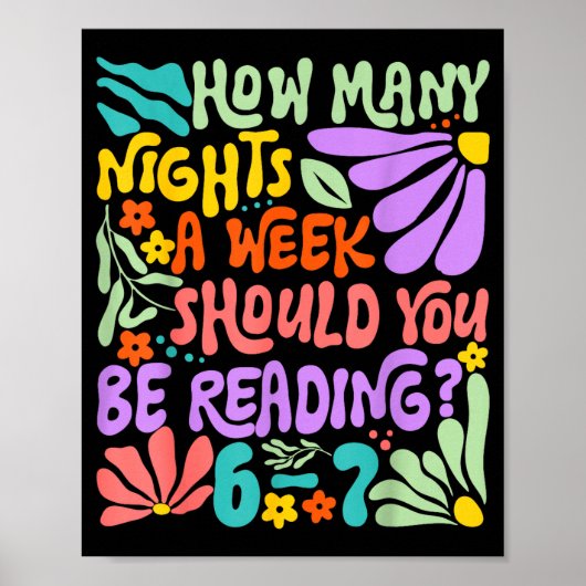 Grappig lezen zes zeven meme boekliefhebber 67 ler poster (Voorkant)
