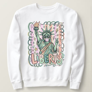 Grappig Liberty Beeld Bubble Gum Patriottisch Trui
