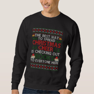 Grappig Librarian Kerstmis, lomp lomp Sweater voor
