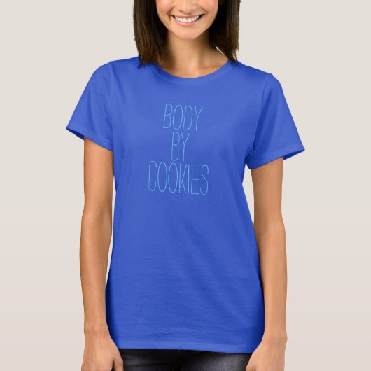 Grappig lichaam door koekjes vleiend shirt (Voorkant)