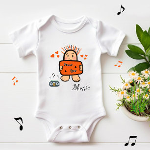 Grappig lichaam muziek liefhebber romper