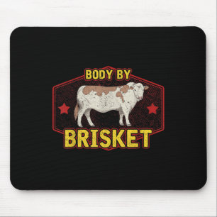 Grappig lichaam van Brisket Meat Grilling Beef Bar Muismat