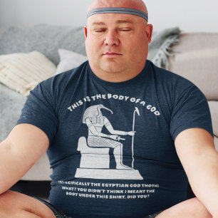 Grappig Lichaam van een God Egyptische Thoth Graph T-shirt