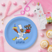 Grappig Licht Blauw Chef Ducky Kazoo Papier Bord (Feest)