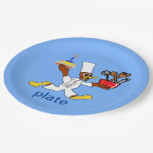 Grappig Licht Blauw Chef Ducky Kazoo Papier Bord (Gekanteld)