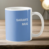 Grappig lichtblauw spreadsheet koffiemok