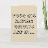 Grappig lichtbruin c14 dating gelukkige verjaardag kaart (Voorkant)