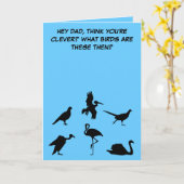 Grappig, lichtjes ruw Vaderdag Kaart (Gele Bloem)