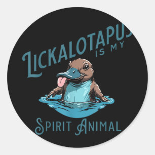 Grappig Lickalottapus Is Mijn Spirituele Dier Lo Ronde Sticker