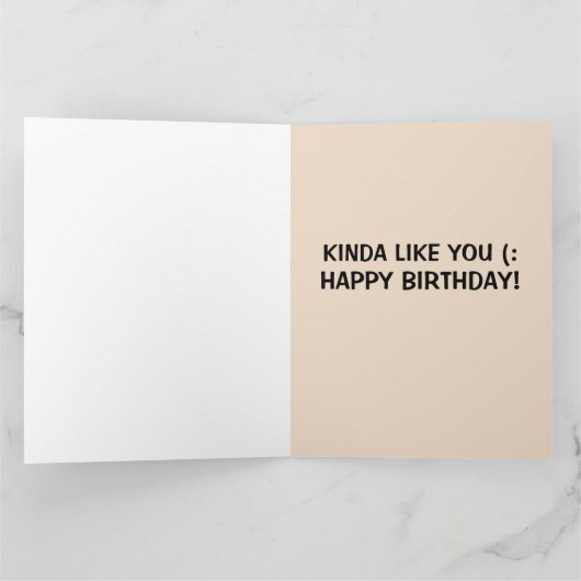 GRAPPIG LIEF EN ONSCHULDIG VERJAARDAG KAART VOOR H (Binnen)