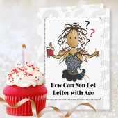 Grappig lief gepersonaliseerde Cartoon voor haar v Kaart