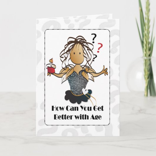 Grappig lief gepersonaliseerde Cartoon voor haar v Kaart (Voorkant)