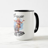 Grappig lief oude dame krijger koningin mok (Voorkant rechts)