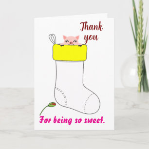 Grappig Lief Varken Bedankkaart