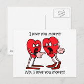 Grappig liefde briefkaart (Voorkant / Achterkant)