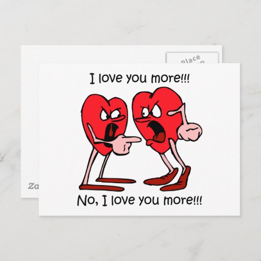 Grappig liefde briefkaart (Voorkant / Achterkant)