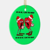 Grappig liefde keramisch ornament (Rechts)