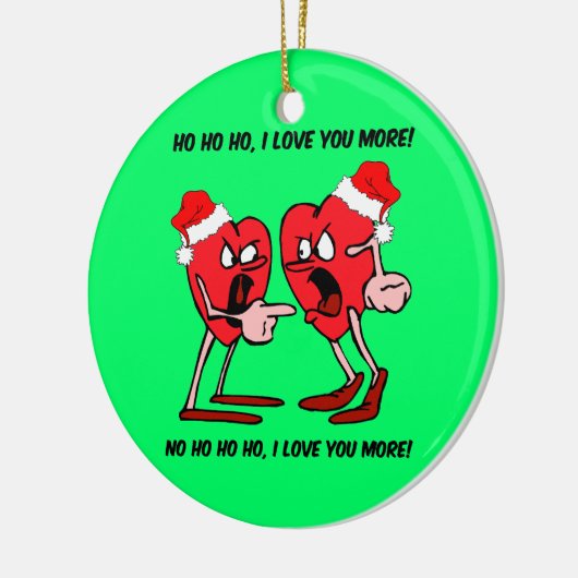 Grappig liefde keramisch ornament (Links)