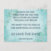 Grappig liefdesgedicht save the date briefkaart po (Voorkant)