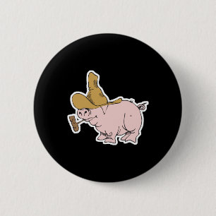 grappig liefdevol varken ronde button 5,7 cm