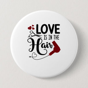 Grappig liefje in de haarlijst Dresser Salon W Ronde Button 7,6 Cm