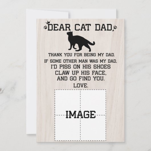 grappig Lieve Cat Dad foto collage Vaderdag Than Bedankkaart (Voorkant)