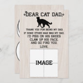 grappig Lieve Cat Dad foto collage Vaderdag Than Bedankkaart (Voorkant / Achterkant)