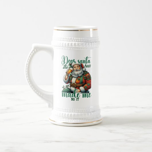 Grappig lieve kerstbier bierpul (Links)