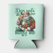 Grappig lieve Kerstman bier woordkunst Blikjeskoeler (Voorkant)