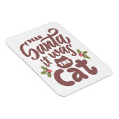 Grappig lieve kerstman, het was het kattenontwerp magneet (Rechterzijde)