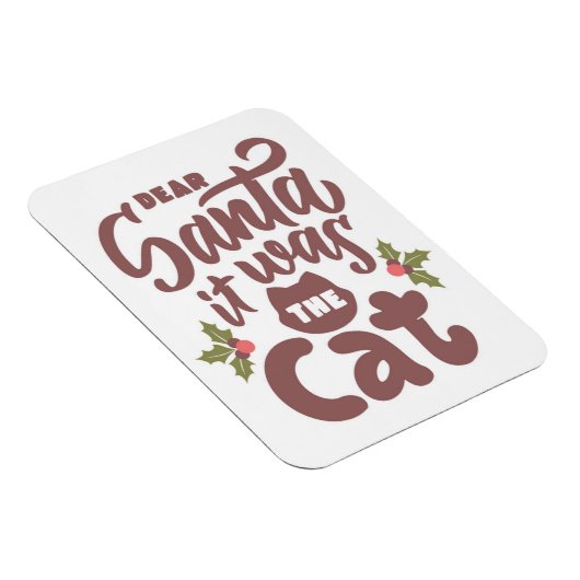 Grappig lieve kerstman, het was het kattenontwerp magneet (Rechterzijde)