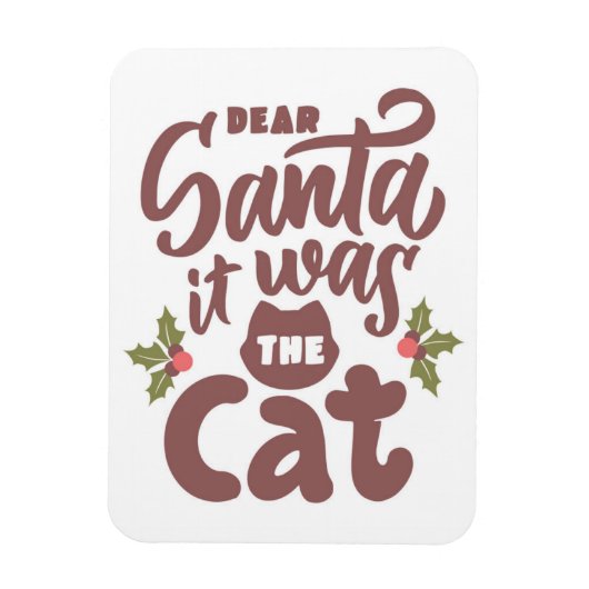 Grappig lieve kerstman, het was het kattenontwerp magneet (Verticaal)