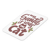 Grappig lieve kerstman, het was het kattenontwerp magneet (Linkerzijde)