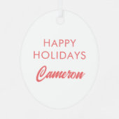 Grappig lieve kerstman, het was het kattenontwerp metalen ornament (Achterkant)