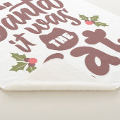 Grappig lieve kerstman, het was het kattenontwerp sherpa deken (3/4)