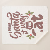 Grappig lieve kerstman, het was het kattenontwerp sherpa deken (Voorkant (horizontaal))