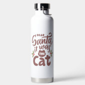 Grappig lieve kerstman, het was het kattenontwerp waterfles (Links)