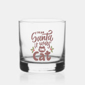 Grappig lieve kerstman, het was het kattenontwerp whisky glas (Voorkant)