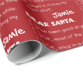 Grappig lieve kerstman ik ben een goede vakantie c cadeaupapier (Rol Hoek)
