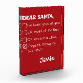 Grappig lieve kerstman ik ben een goede vakantie c fotoblokken (Links)