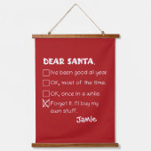 Grappig lieve kerstman ik ben een goede vakantie c hangend wandkleed (Voorkant)