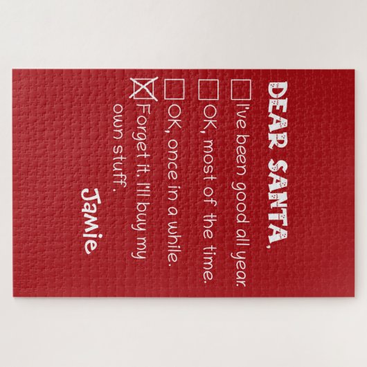 Grappig lieve kerstman ik ben een goede vakantie c legpuzzel (Horizontaal)