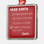 Grappig lieve kerstman ik ben een goede vakantie c metalen ornament (Links)