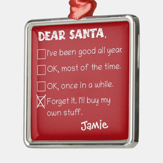 Grappig lieve kerstman ik ben een goede vakantie c metalen ornament (Links)