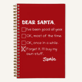 Grappig lieve kerstman ik ben een goede vakantie c notitieboek (Voorkant)