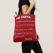 Grappig lieve kerstman ik ben een goede vakantie c tote bag (Dichtbij)