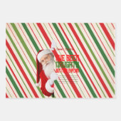 Grappig lieve kerstman ik ben ondeugend citaat gew inpakpapier vel (Voorkant 2)