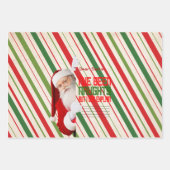 Grappig lieve kerstman ik ben ondeugend citaat gew inpakpapier vel (Voorkant)